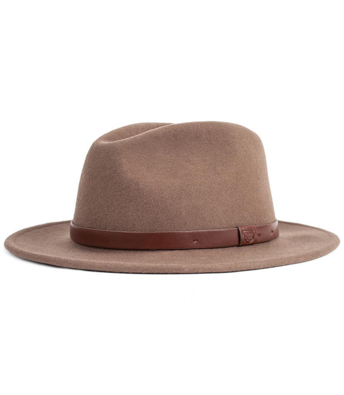 Chapeau homme fedora camel